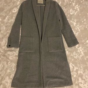 Monk & Lou Wool Shawl Collar Dual Pocket Overcoat